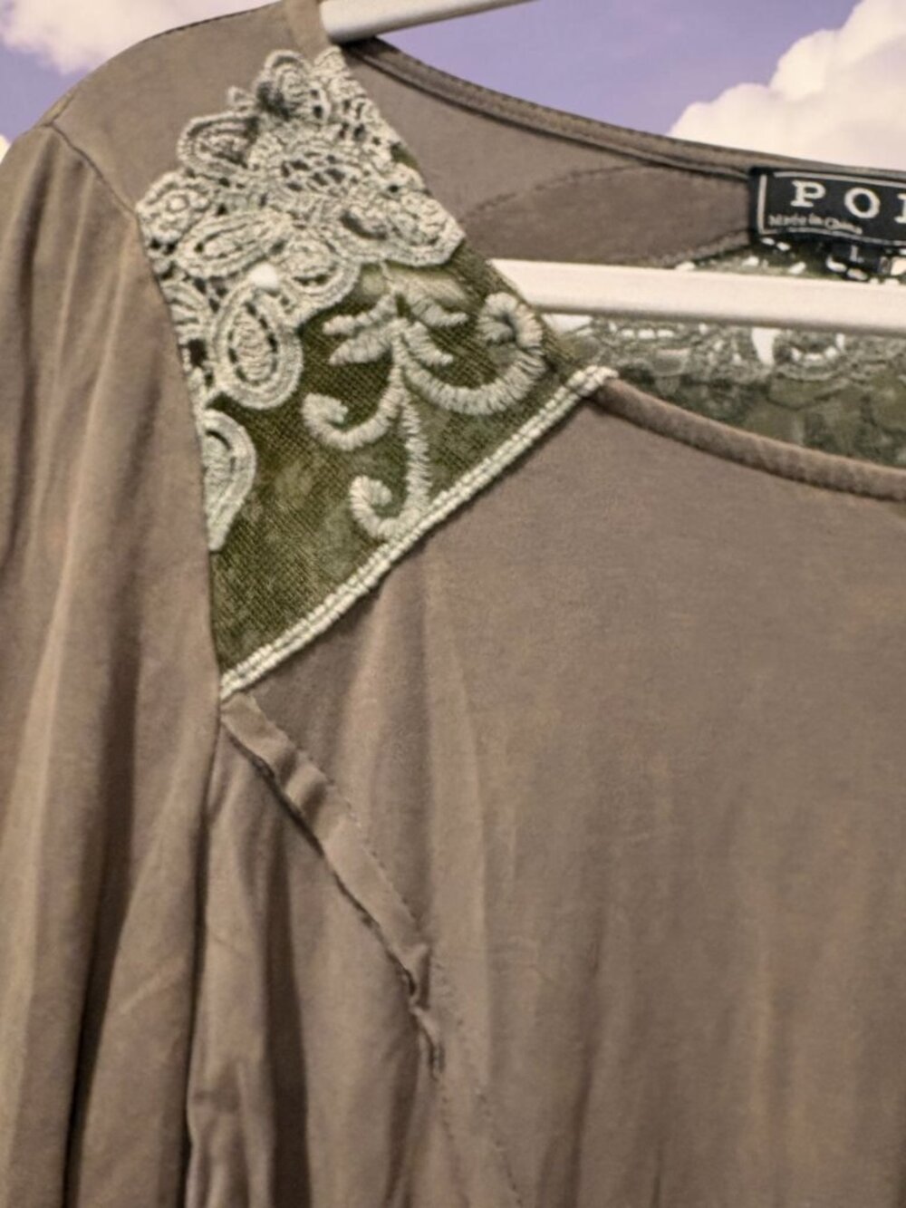 Olive green POL shirt size Large - Picture 2 of 5